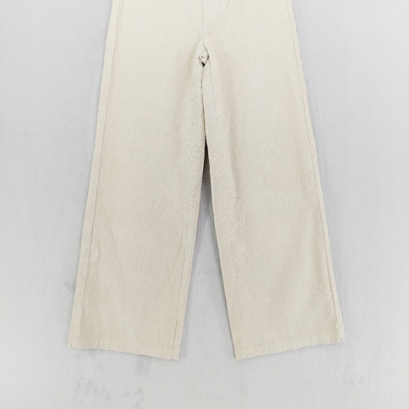 NEW Roxy Surf On Cloud C Pants Corduroy White Tapioca Wide Leg Pants P632 - Picture 3 of 10
